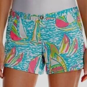 Lilly Pulitzer You Gotta Regatta Sailboat Shorts NWT!! Size 00